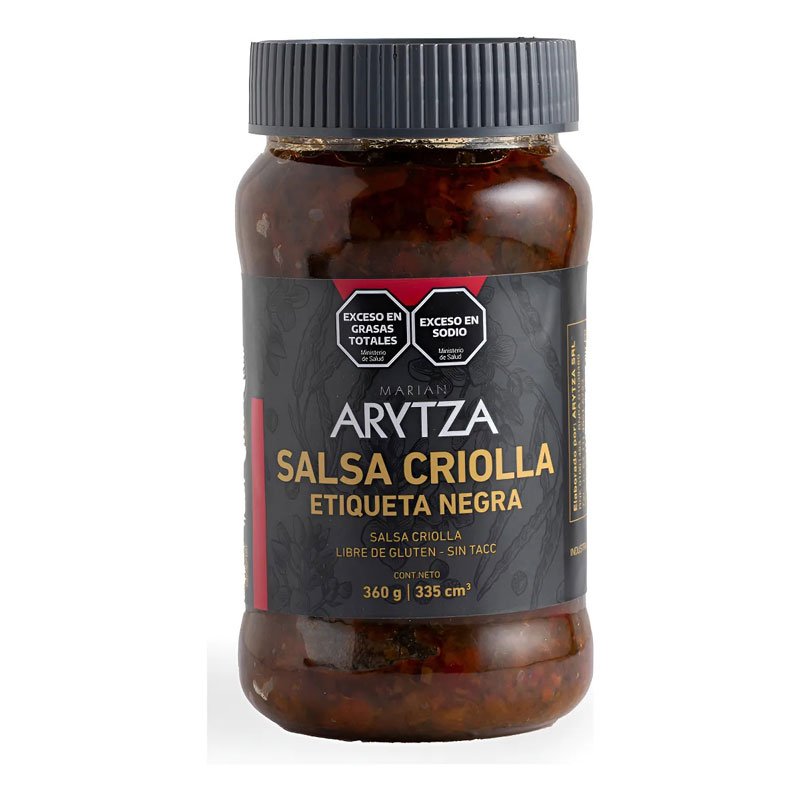 Salsa criolla eriqueta negra Arytza