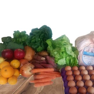 Combo pollo, maple, cajón verduras y frutas