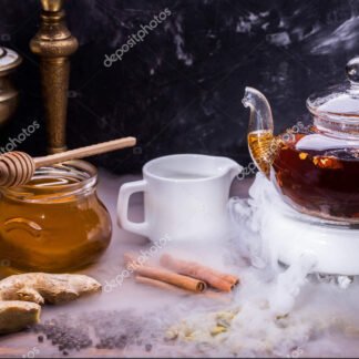 Té negro con miel y jengibre